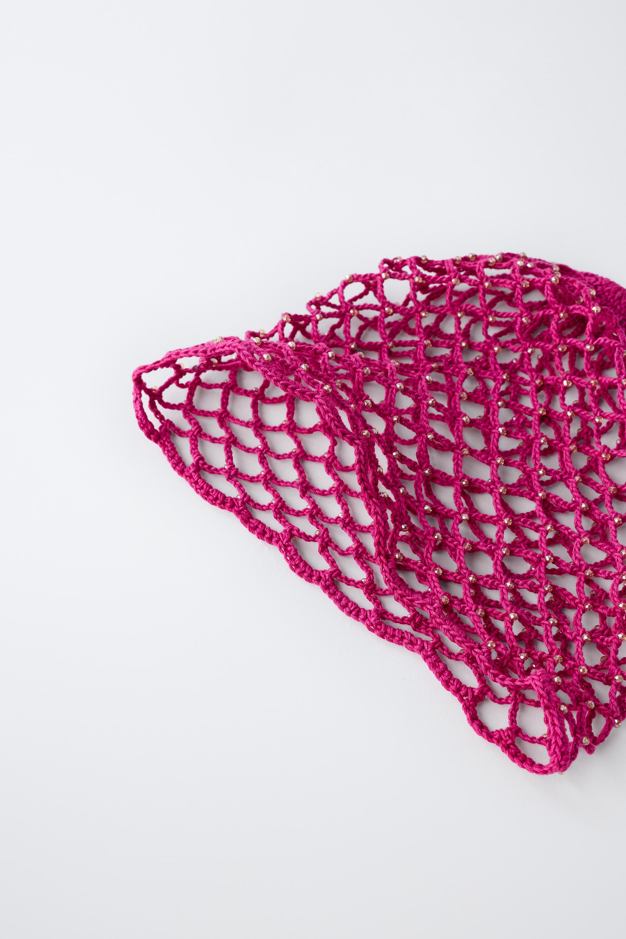 CASQUETTE EN MAILLE CROCHET À FANTAISIE